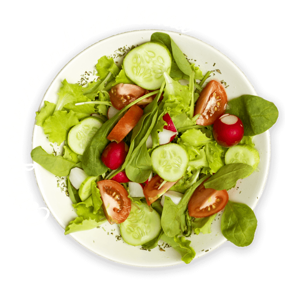 カッテージチーズとバジルのサラダ